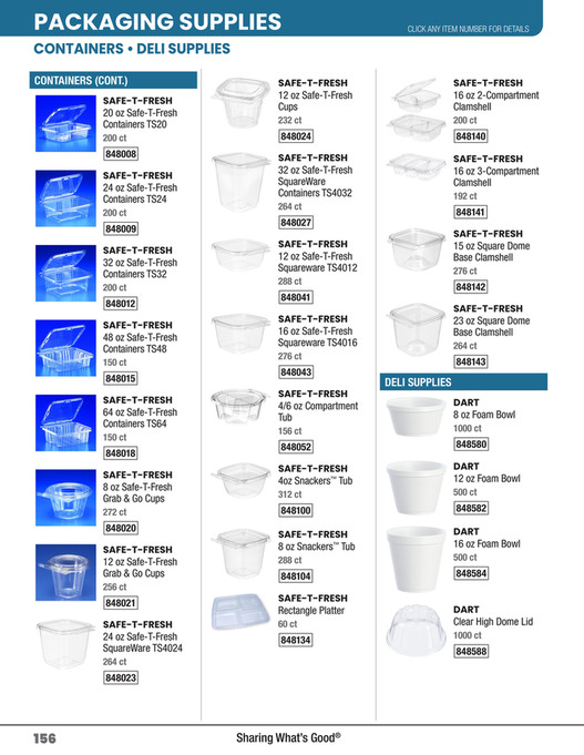 848009 - 24 oz Safe-T-Fresh Containers TS24